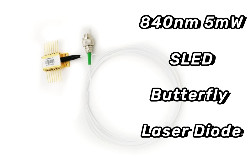 840nm 5mW SLED 버터플라이 레이저 다이오드